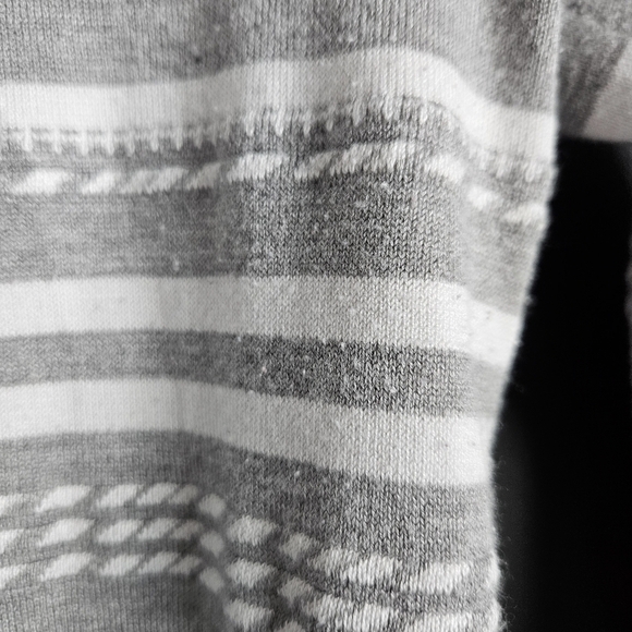 Sienna & Sage Womens Cardigan Gray White Sz Large - Picture 4 of 8